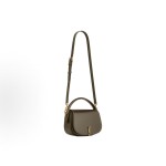 SAINT LAURENT YSL bronze metal hand-held crossbody single-shoulder bag for regular women in deep musk color
